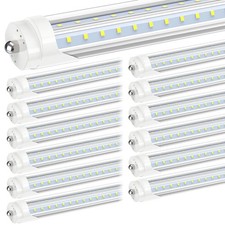 JESLED T8/T10/T12 8FT LED Tube Light, Single Pin FA8 Base, 50W 6000LM 5000K