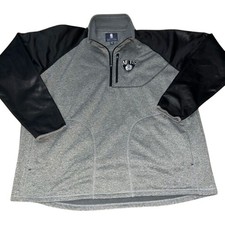 Men's Brooklyn Nets G-III Sports by Carl Banks Charcoal Executive 1/4-Zip 3XL