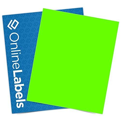 Druckerpapier fluoreszierend Aufkleber Tintenstrahl oder Laser 100 Blatt Typ matt grün - Bild 1 von 6
