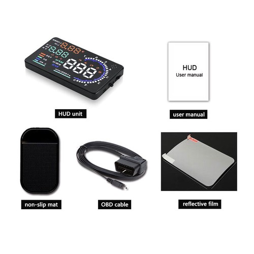 A8 HUD Head Up Display OBD2 5.5" Screen MPH/KM Vehicles Speed Warning System - Picture 11 of 12