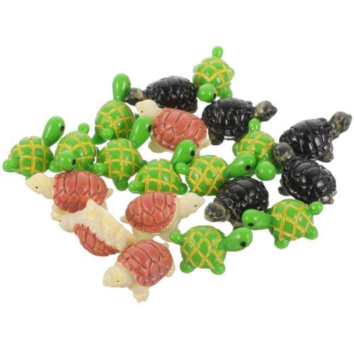 20 Pcs landscape turtle Mini Resin Turtles Animals Ornament