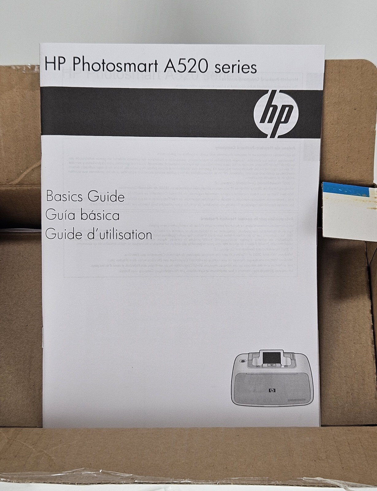 HP Photosmart A526 Compact Photo Printer Portable Blue New..OPEN BOX ...
