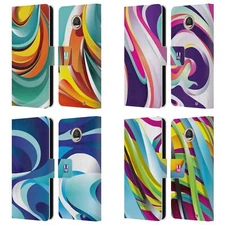 HEAD CASE DESIGNS MARBLES LEATHER BOOK WALLET CASE COVER FOR MOTOROLA PHONES
