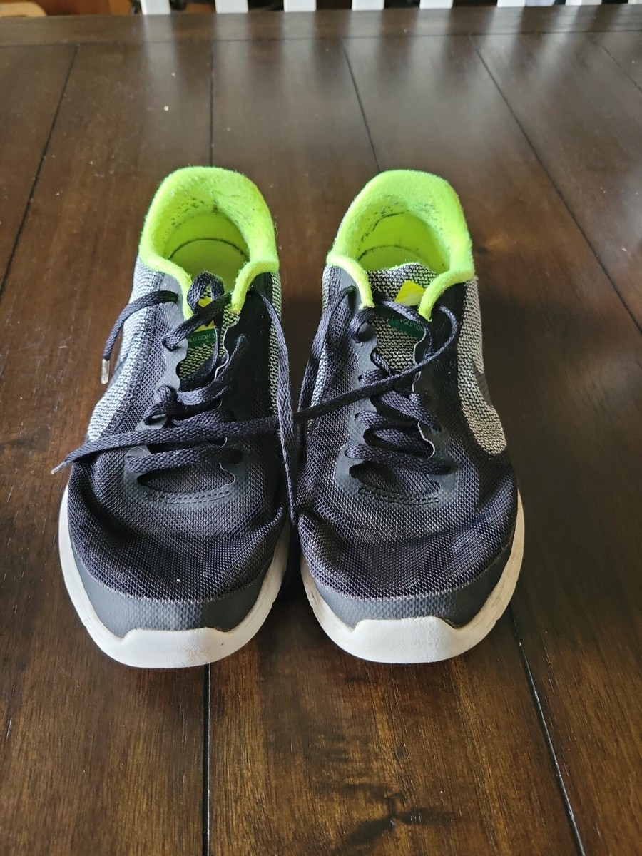 Grey Nike Revolution Neon Green Nike Revolution Sneakers
