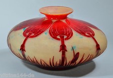 VASE Le verre Francais "COPRINS" Verreries Charles SCHNEIDER Cameo Pate de verre