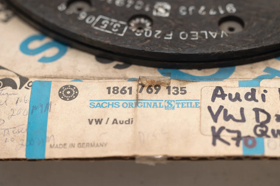 NOS Sachs 200mm DIESEL clutch disc Volkswagen VW Fox Dasher Quantum Audi 4000 80 Foto 3 de 4