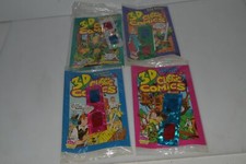 3-D CLASSIC COMICS 1994 WENDY'S KIDS' MEAL LOT OF 4 -- TREASURE ISLAND + (GRM76)