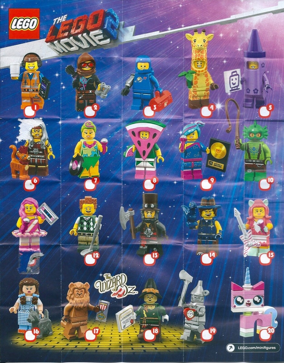 Lego Minifigures Checklist Printables