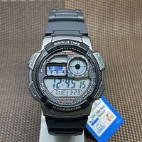Casio AE-1000W-1B 10 Jahre Batterielebensdauer Weltzeit Digital Resin Alarm Uhr