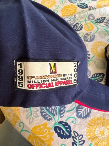 NEW MILLION MAN MARCH OFFICIAL EMBROIDED 1OTH ANNIVERSARY BLUE BASEBALL CAP 2005 - Picture 7 of 14