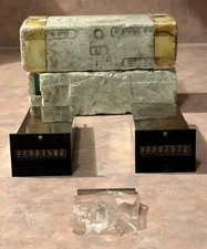 Quantity. 2- Sodeco Geneve-Type- TCe8E- 8-Digit Counter- 12 Volts- 100 OHMS