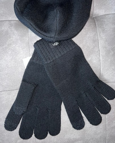 NWT UGG Tech Gloves and Hat Black Set - Picture 5 of 11