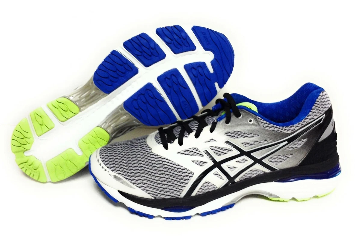 Mens Asics Gel Cumulus 18 T6C3N 0190 White Black Blue Running