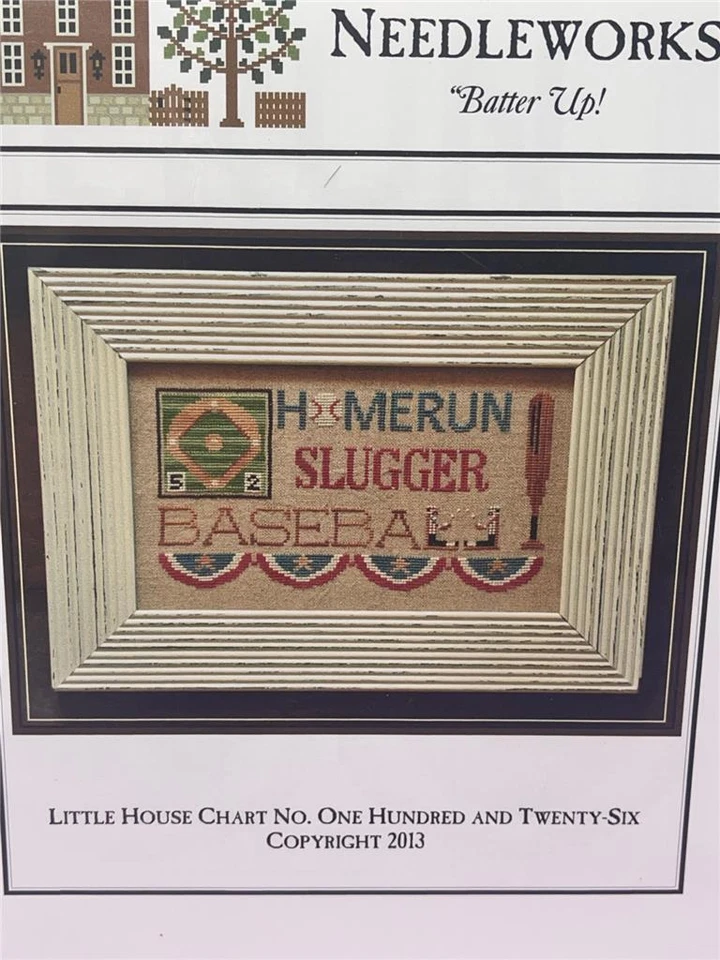 LITTLE HOUSE NEEDLEWORKS Counted Cross Stitch Chart - BATTER UP! - Image 2 of 2