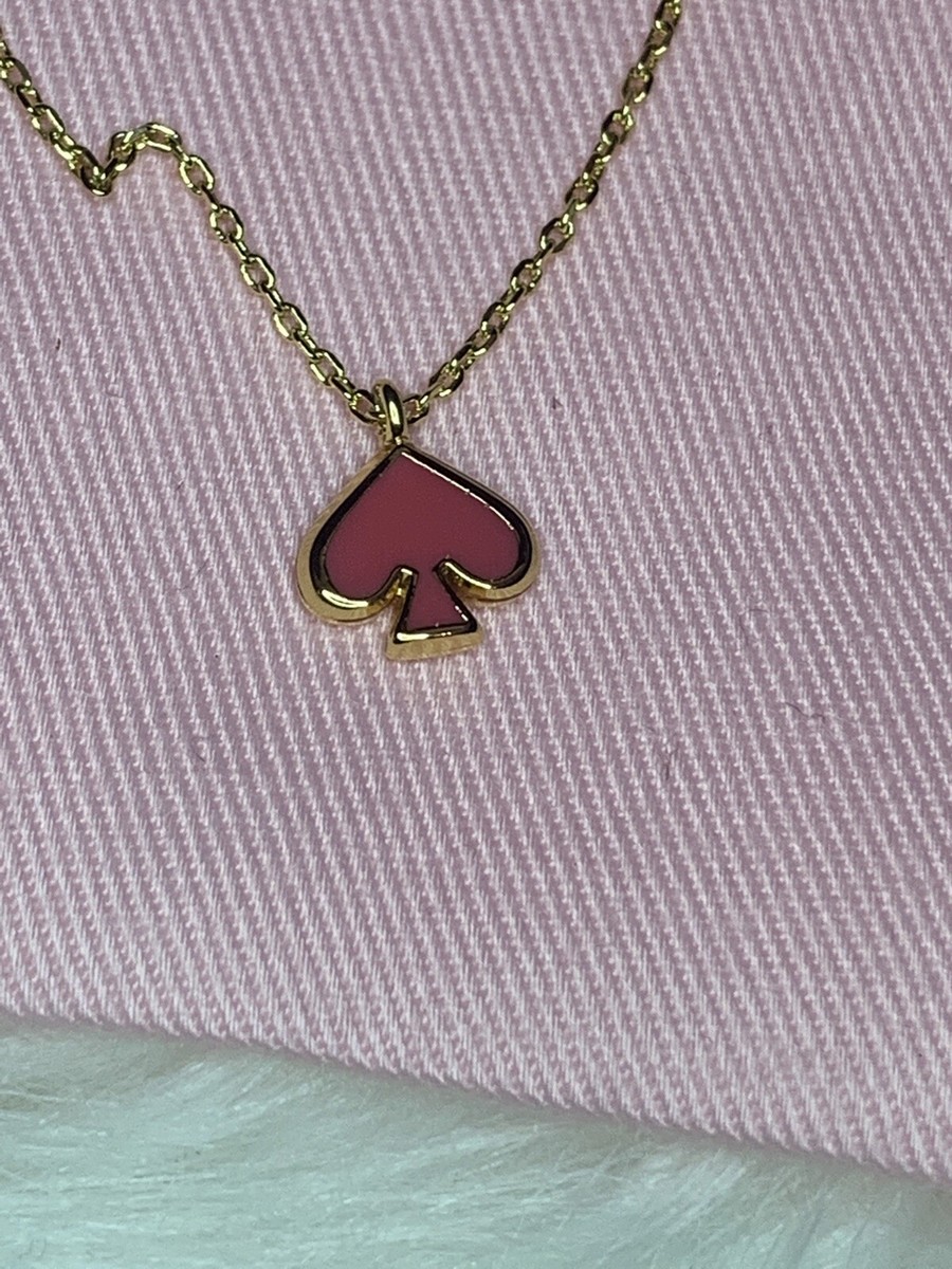 Authentic Kate Spade Everyday Spade Enamel Mini Pendant Coral - Main Image