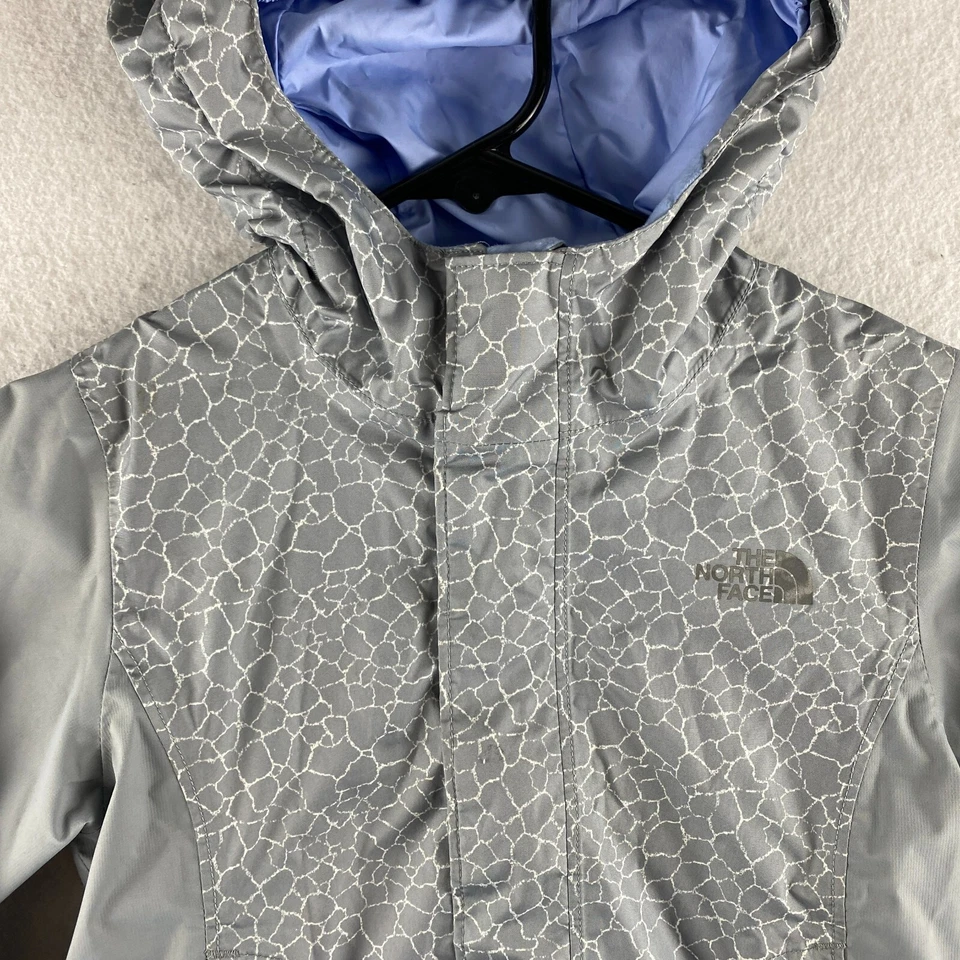 The North Face Rain Jacket Girls 5 XXS Gray Dry Vent Full Zip Windbreaker Hooded - Image 2 of 4