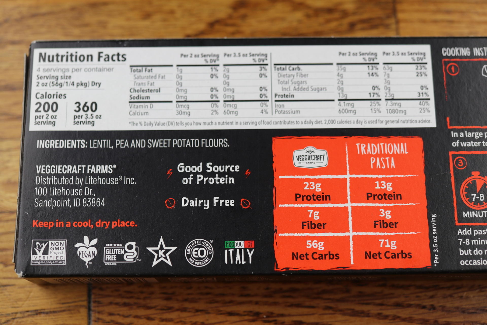 3 Pack Variety of Veggiecraft Spaghetti Pasta Cauliflower Zucchini