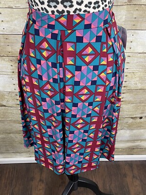 LuLaRoe Madison Skirt Pleated Pockets A-line XL NEW NWT