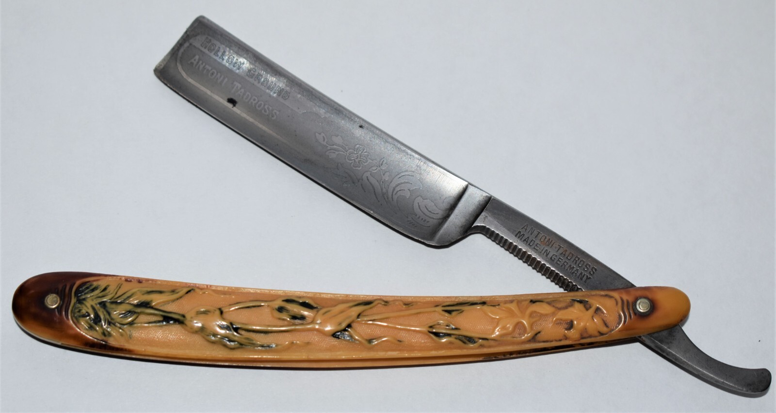 Vintage ANTONI TADROSS Hollow Ground Germany 2877 Folding Shaving