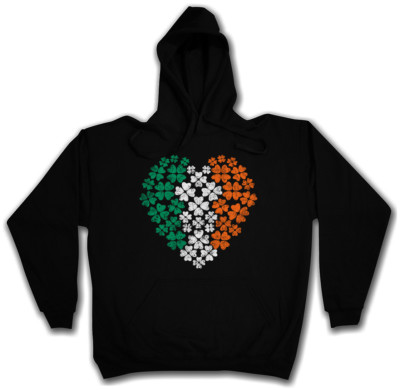 IRISH CLOVERLEAF HEART HOODIE Cloverleaf Irland Kleeblatt Knoten Runes Rune