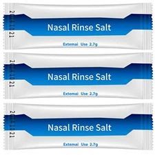 100 Pack Saline Nasal Rinse Packets For Nasal Irrigation And Comfort