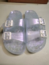 Wonder Nation Jelly Clear Double Buckle Sandals Beach Unisex Shoes Size 1