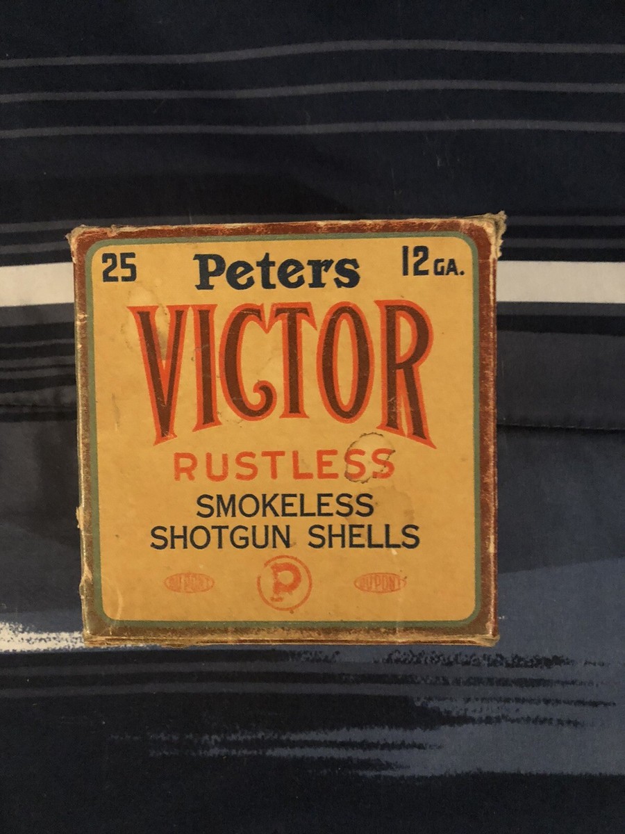 RARE Peters VICTOR 12 GA Smokeless Shotgun Shells Empty BOX | eBay
