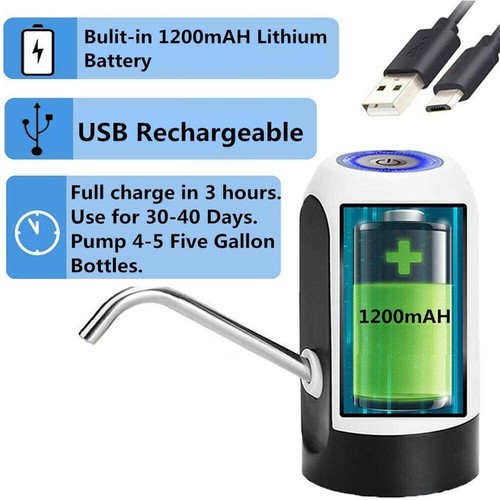 Wasserflaschenschalter Pumpe Elektrisch Automatisch Universal Spender 5 Gallonen USB Neu - Bild 2 von 7