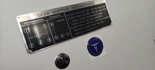 for Toyota Land Cruiser Fj 40 / 2f / 5 speed shift instructions plate - Picture 6 of 6