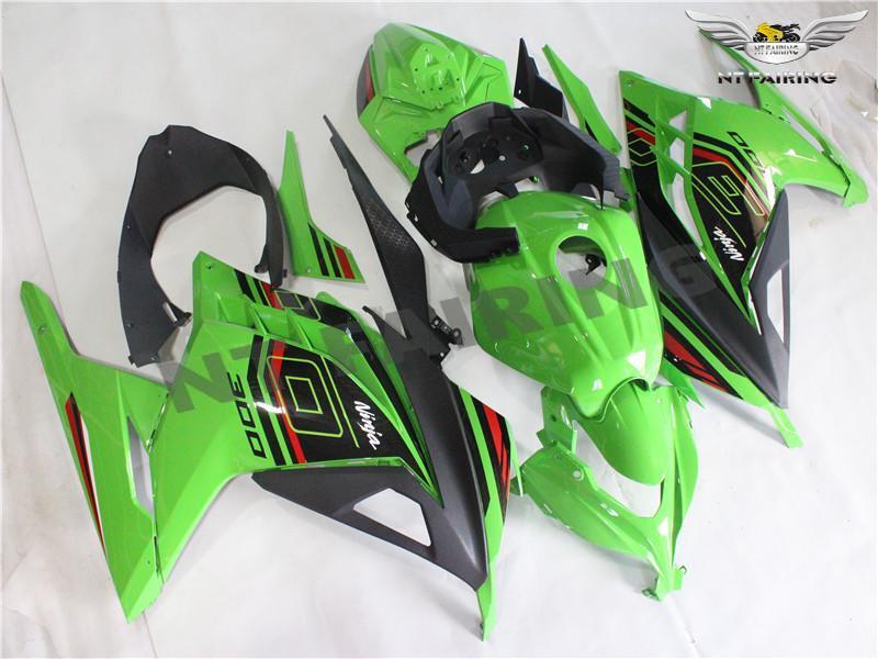 Injection New KRT Green Full Fairing Fit for Kawasaki 2013-2017 EX300 h034