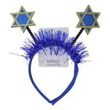 Scunci Hanukkah Star of David Headband, Blue, 1-Piece