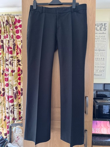 GaP Ladies CURVY Stretch BLACK Trousers - Size UK 16 - US 12