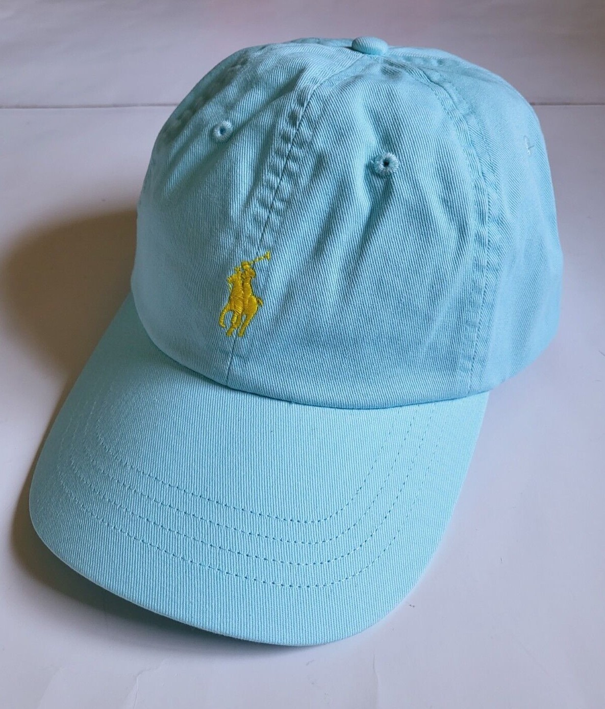 Polo Ralph Lauren cappello da baseball uomo donna berretto in twill logo pony rosso acqua