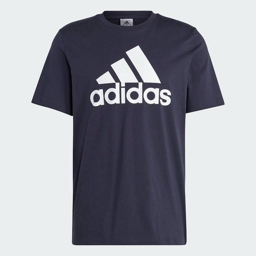 Трикотажная футболка Adidas Essentials с крупным логотипом Blu - Taglia XXL Abbigliamento