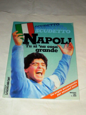 MARADONA-GIORDANO-DE NAPOLI-BAGNI-FERRARIO-NAPOLI SCUDETTO TU SI 'NA COSA GRANDE