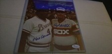 Hank Aaron and Hoyt Wilhelm Autographed Signed Photo 8x10 Jsa HOF