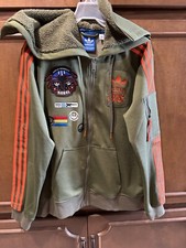 Adidas Originals Star Wars Flock X Wing Hoodie Military Jacket-Large Rare LE