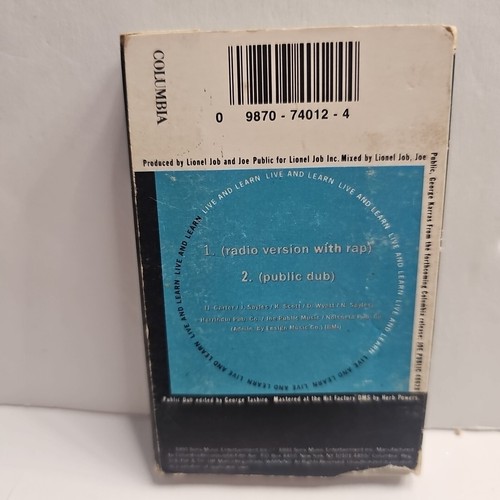 Joe Public Cassette Tape Live And Learn Single Song Radio Rap Version Dub 1991 - Picture 2 of 4