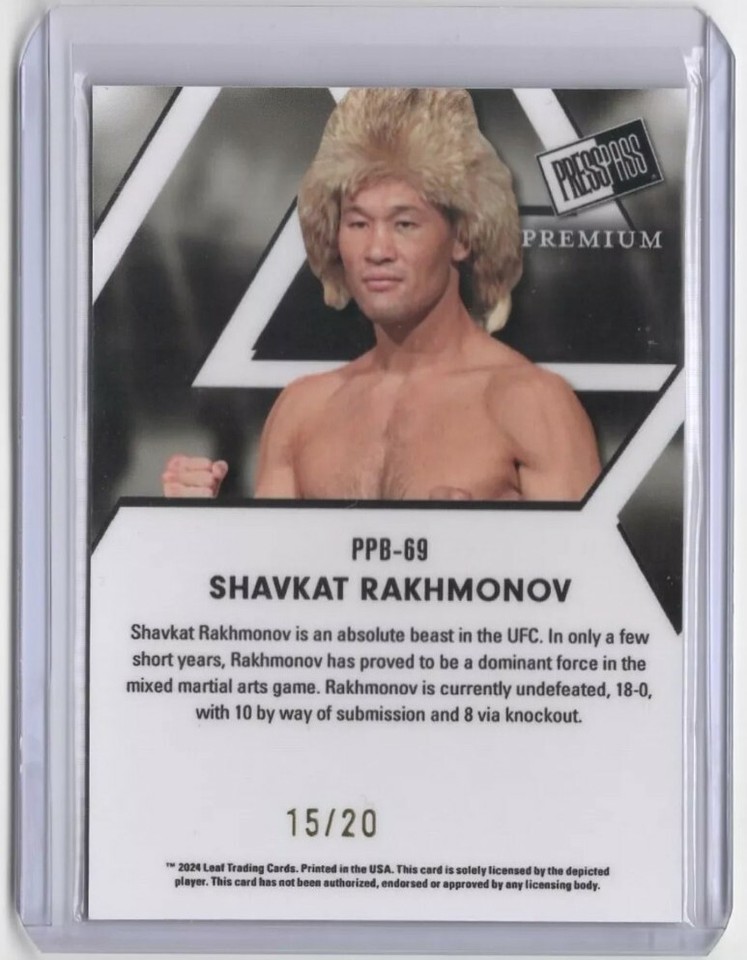 UFC 2024 The National Card Expo Gold Pack Premium Chrome Shavkat