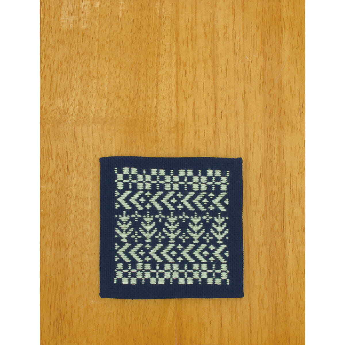Olympus counted Kogin stitch kit ""Coaster  Navy"", 10x10cm, Original from Japan