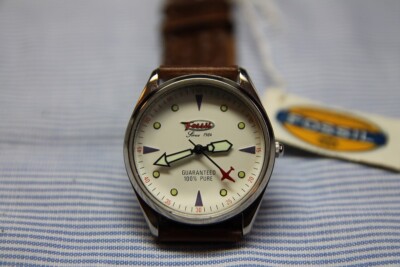 Uhr Watch Fossil Flugzeug Flieger Original Vintage und komplett