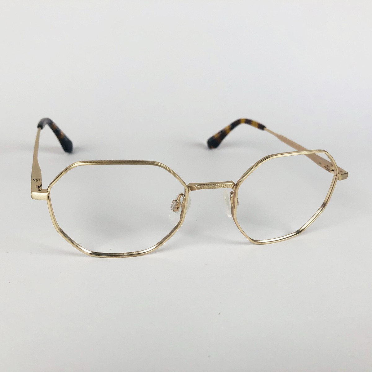 SPECSAVERS eyeglasses OCTAGONAL GOLD glasses frame MOD: LINSEED