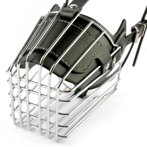 Heavy Duty Dog Muzzle for Medium Large Dog Biting Barking Cage Basket No Chewing - Picture 14 of 17