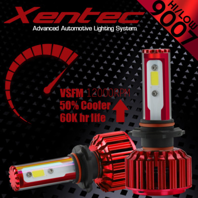Kit Phares Xénon Xentec 55W - Référence 9007/HB5 - 6000K Blanc Diamant - Pour Feux Bas