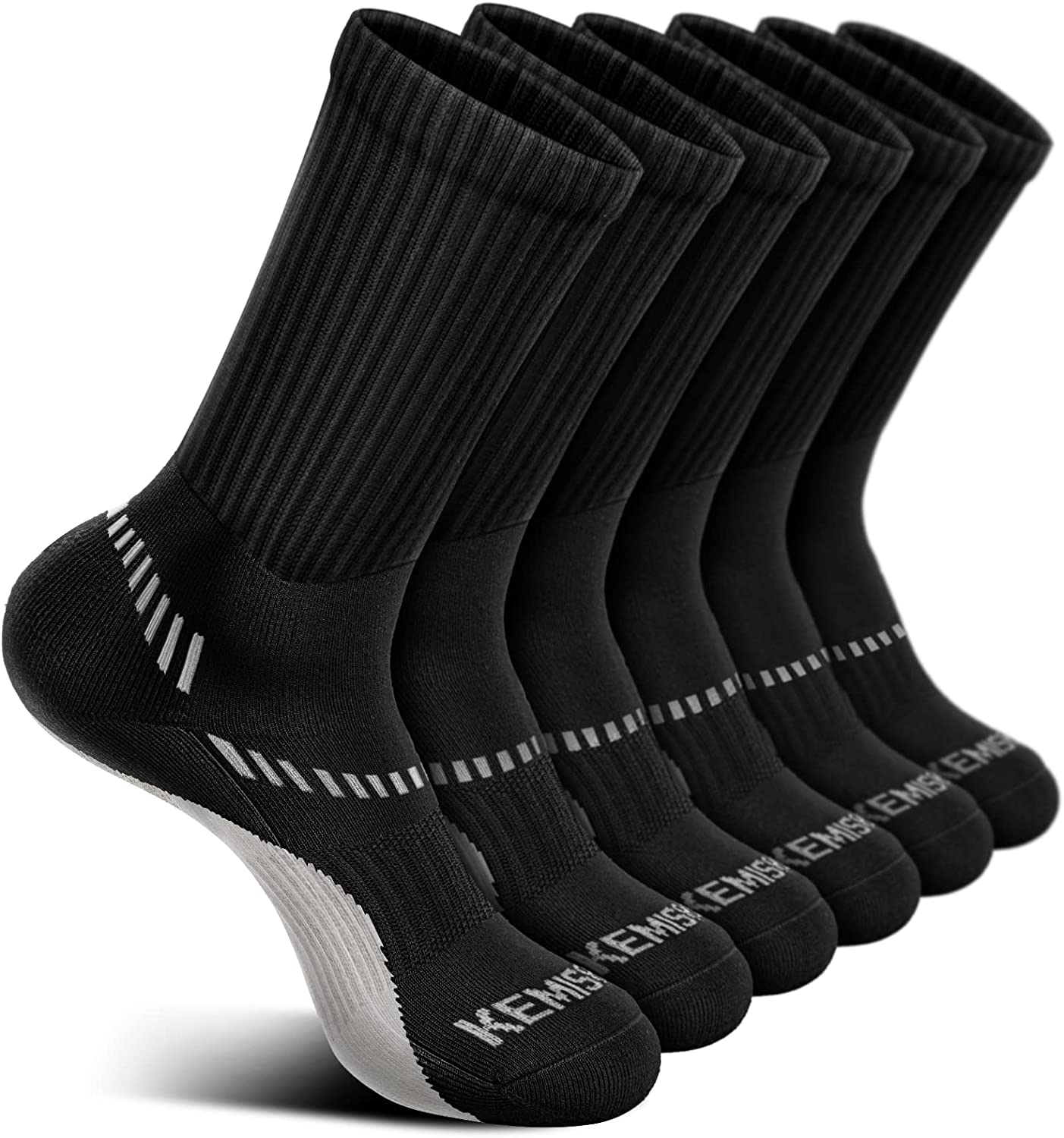 Compression Socks for Men 6 Pairs, Sports Running Athletic Socks for Men Full Cu-image
