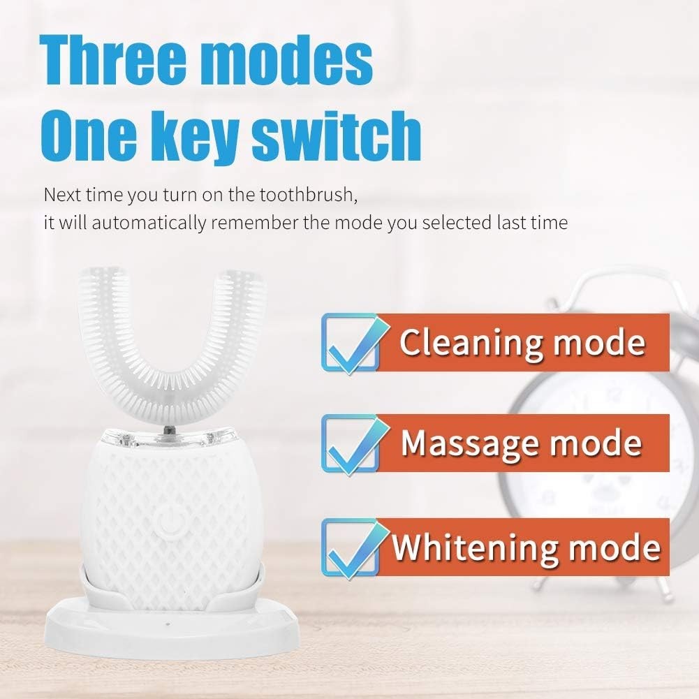 Ultrasonic Toothbrush for Adults Automatic Electric Toothbrush Portable Washable