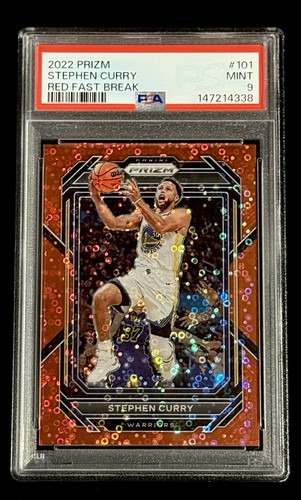 Stephen Curry 2022-23 Panini Prizm Basketball Fast Break Red #’d/100 PSA 9 MINT
