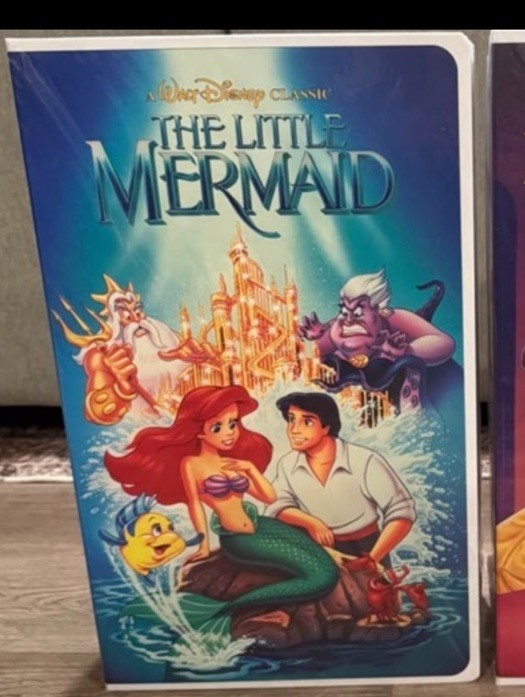 Disney VHS Boxed Silk Throw 50" × 70" The Little Mermaid-SEE DESCRIPTION