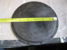 Round Plastic screw down End Cap Black 6" hole cover