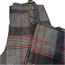 NWT Fashion Nova Women’s Feeling Preppy Flare Pant Navy Combo Medium High Waist